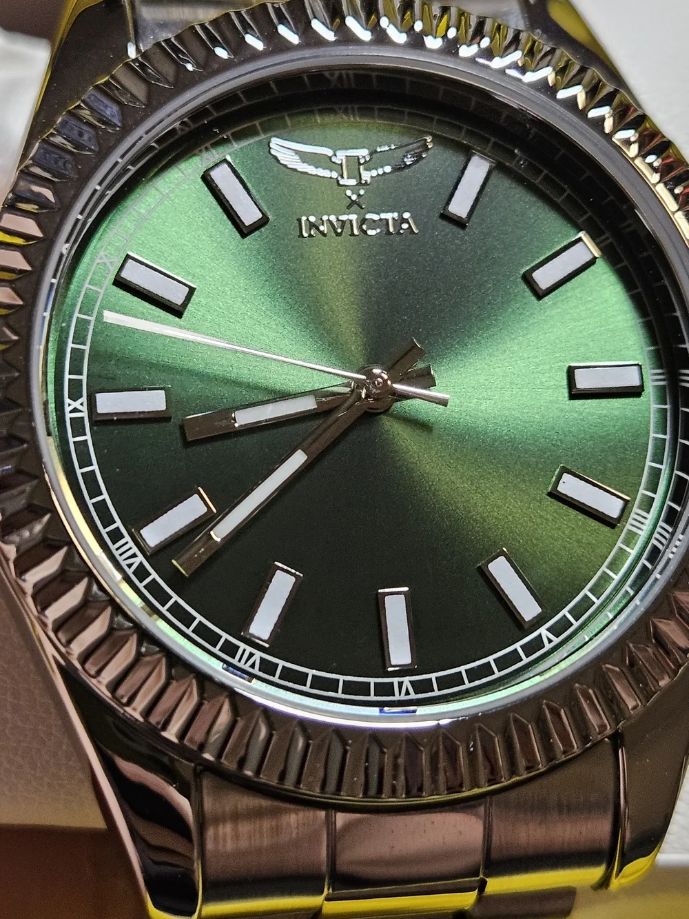 Invicta Specialty Stainless Steel Quartz Watch – Green Dial 40mm